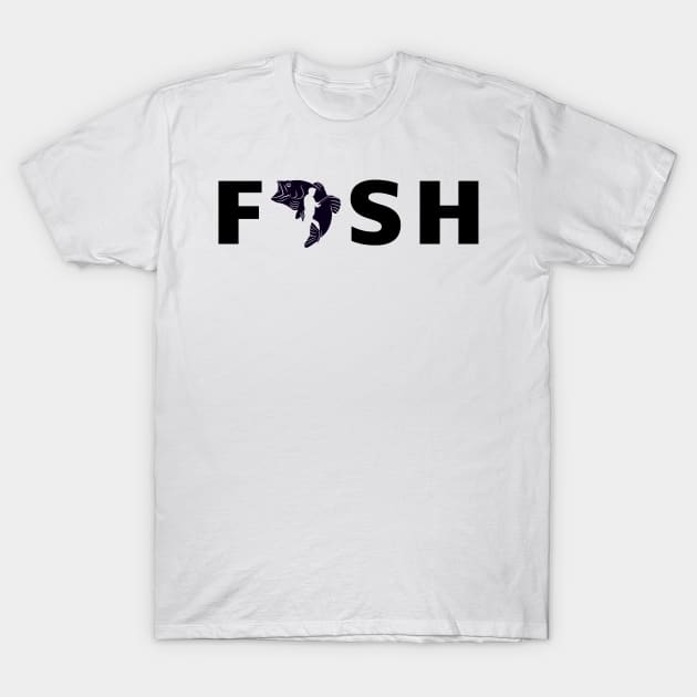 Fish Fisherman T-Shirt by gillys